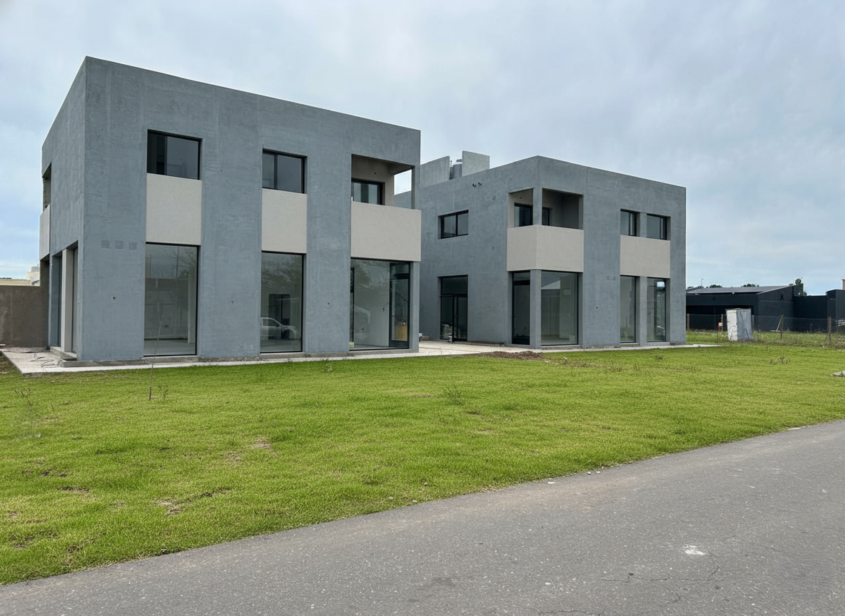 Duplex con grandes ventanales de aluminio